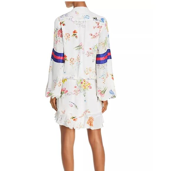 Rococo Sand Floral Faux-Wrap Mini Dress - Picture 2 of 7